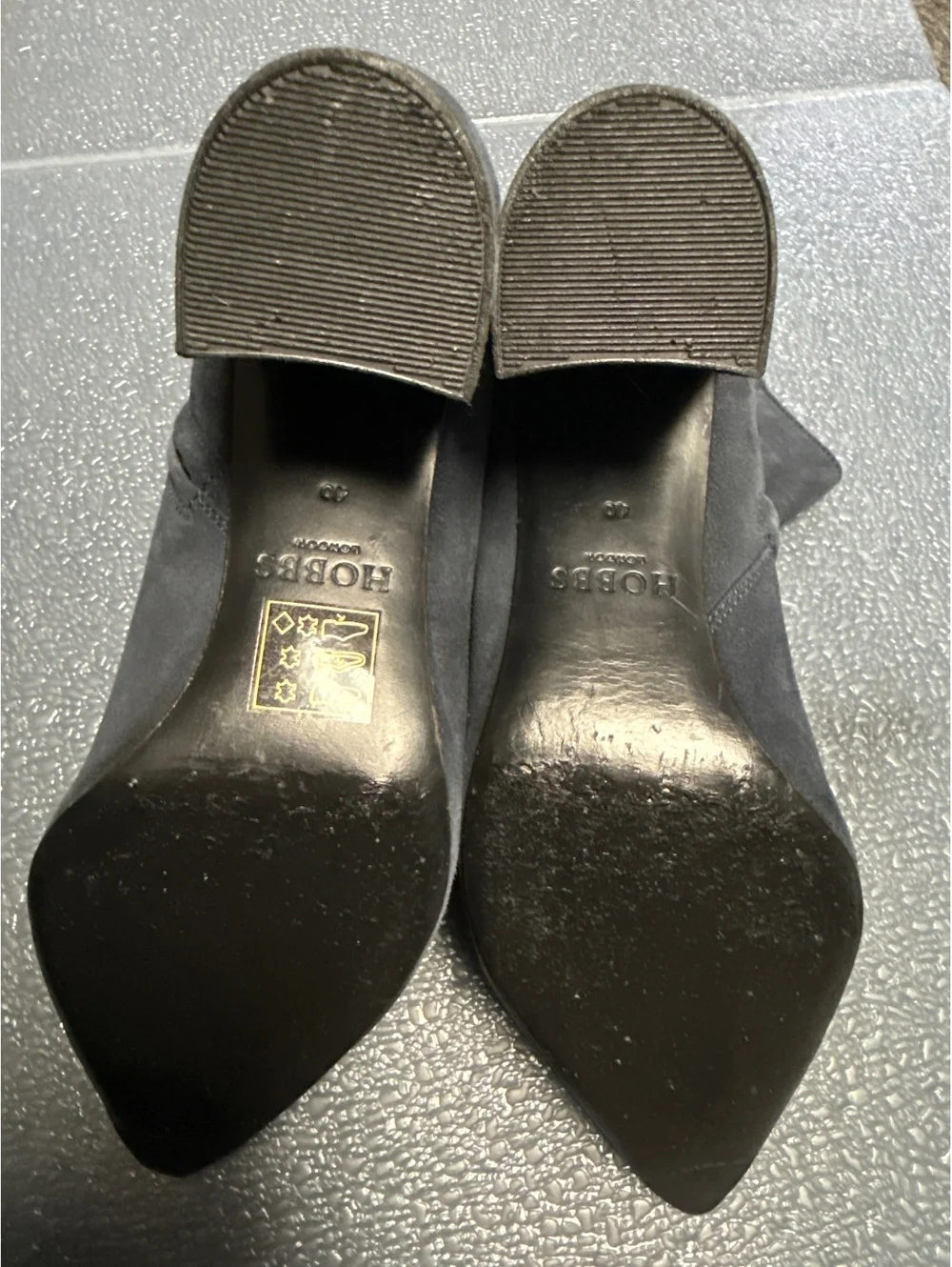 Hobbs London Navy Suede Pointed Toe Ankle Boots EU 40 US 9